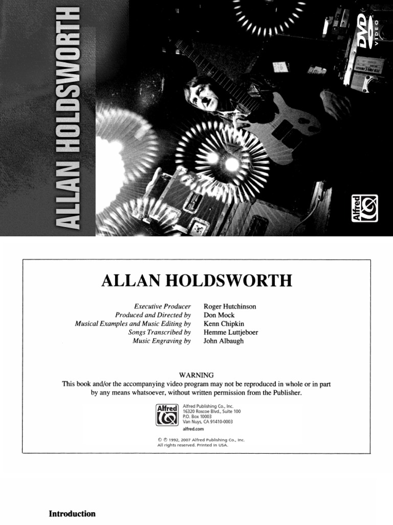 allan holdsworth reh booklet
